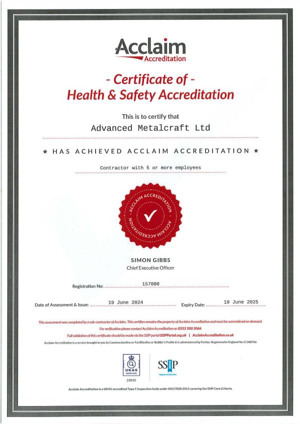 Acclaim SSIP 19 06 24