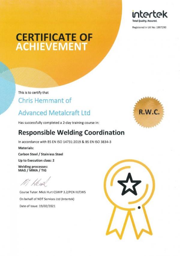 RWC C Hemmant Certificate 19 Feb 2021